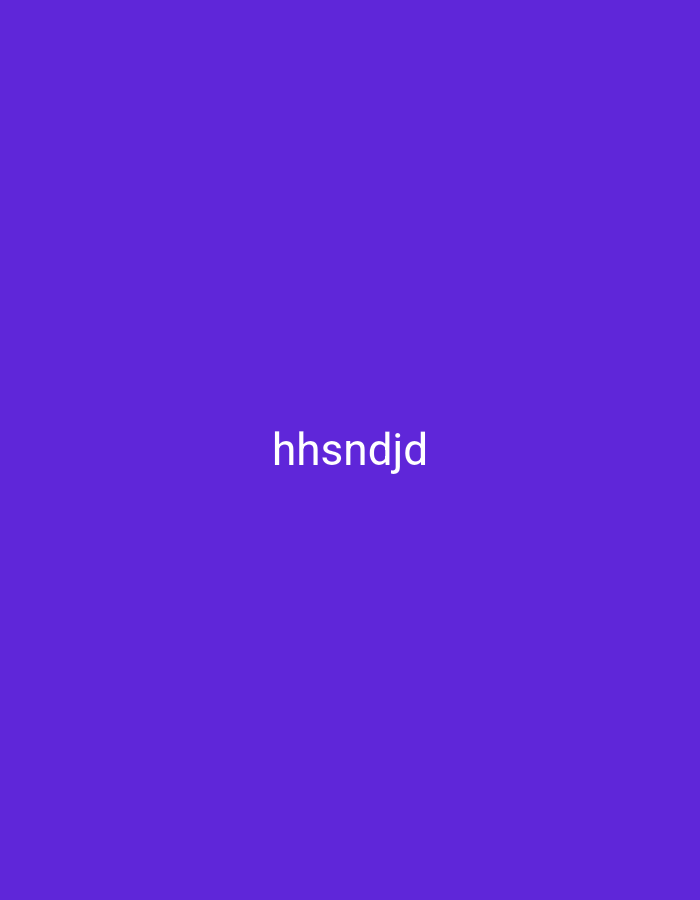 The image is a solid purple background with the text "hhsndjd" centered horizontally and slightly below the vertical center. There are no people, subjects, or objects depicted other than the text. The scene is not located in the city of Nsugpe, Nigeria, as there is no geographical context provided.