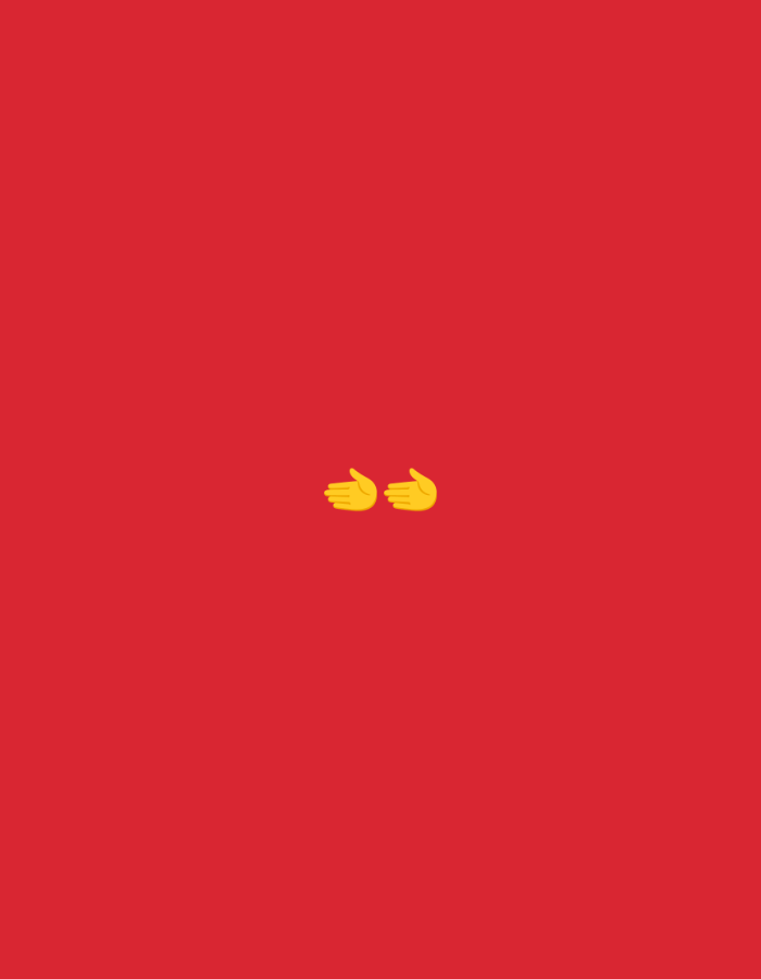 Two yellow clapping hands emojis are centered on a vibrant red background. The background is a solid, uniform color with no discernible features or context. The emojis are the sole subjects of the image.