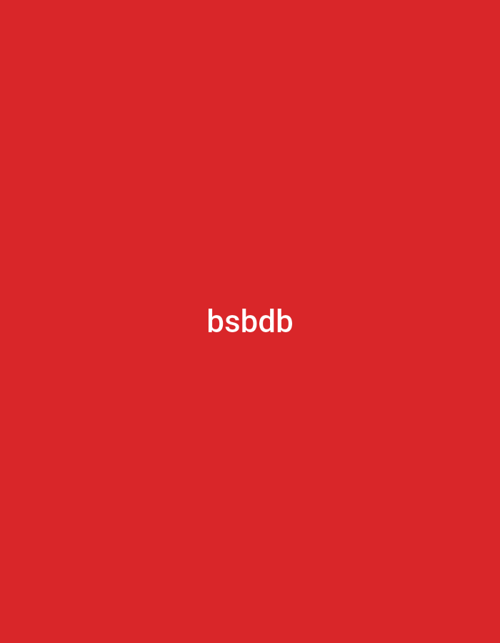 The image displays a solid, uniform red background. Centered horizontally and vertically on this background is the white, sans-serif, lowercase alphanumeric sequence 'bsbdb'. There are no discernible people, subjects, objects, or actions depicted. The environment consists solely of the described red field and text. The location is in the city of Unknown, Unknown.