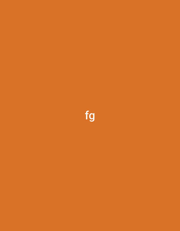 The image displays a solid, monochromatic background in a shade of dark orange or burnt sienna. Centered horizontally and vertically on this background are the lowercase letters "fg" rendered in a plain white, sans-serif typeface. No other subjects, objects, people, actions, or specific environmental details are present within the frame. The image provides no visual information regarding a specific geographical location, including Yerevan, Armenia.