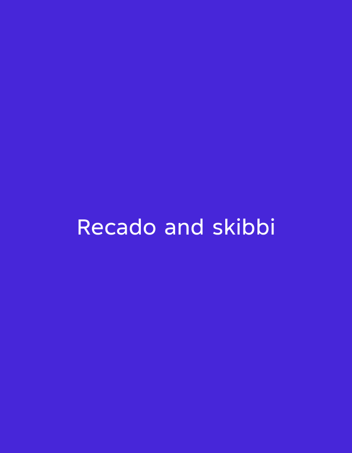 The image shows a solid purple background with the white text "Recado and skibbi" centered horizontally and vertically. There are no people, objects, or environmental details visible. The location in Zango-ndaji, Nigeria, is not represented in the image.