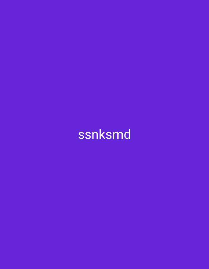 The image is a plain purple background with white text in the center reading "ssnksmd". There is no identifiable location within the city of Nsugpe, Nigeria, or any other details about people, subjects, objects, actions, interactions, or environment.