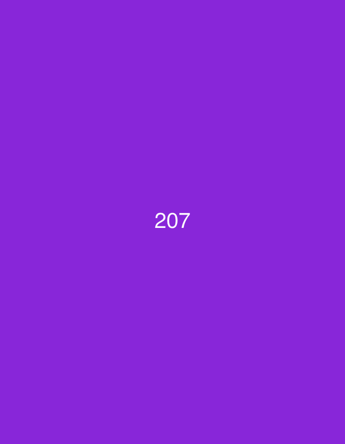 The image shows the number "207" displayed in white text on a solid purple background. The text is centrally located. There is no discernible city, location in Đà Nẵng, Vietnam, or any other environmental or contextual information present.