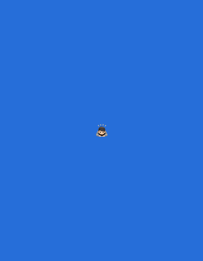 The image is a digital graphic featuring a small, stylized, human-like figure centered against a uniform, solid blue background. The figure, resembling a digital emoji or avatar, has dark hair, a light-colored face or head, and visible light-brown or beige shoulders. Several small, white, jagged lines or 'spikes' emanate from above the figure's head, typically indicating confusion, surprise, or an emerging thought. The scene does not represent a physical location in the city of Santa Ana, Venezuela, or any other real-world geographical setting.