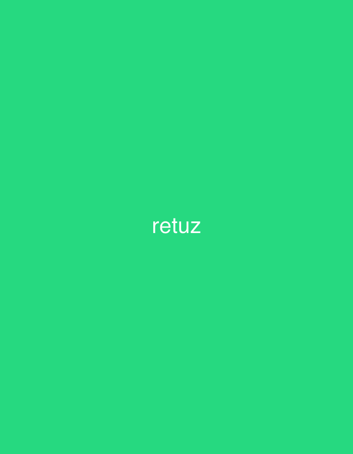 The image is a solid green background with the word "retuz" in white text centered in the frame. There are no other visible subjects, objects, actions, interactions, or environmental details present. The location in Yerevan, Armenia is not evident from the image.