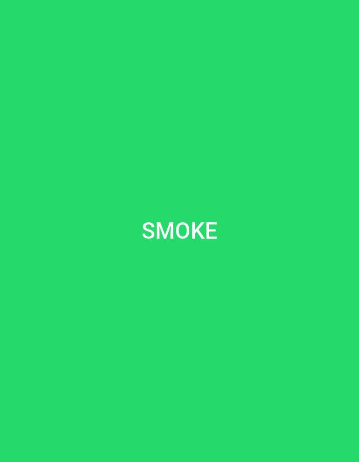The image shows the word "SMOKE" in white, sans-serif font, centered on a bright green background. There are no people, objects, or environmental details visible in the image. There is no information in the image to suggest a location in Küçükçekmece, Turkey.