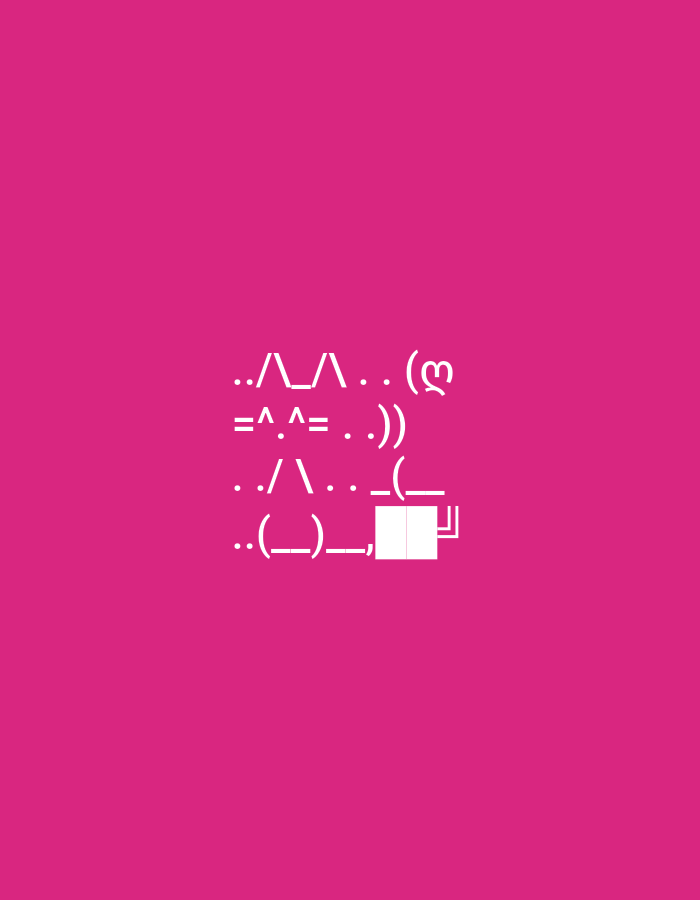The image is a digital illustration with a pink background. It features white text-based art, resembling emoticons or ASCII art. The text art depicts what could be interpreted as faces or characters. There is no visible indication of the city of Balakovo, Russia, or any other specific geographical location.