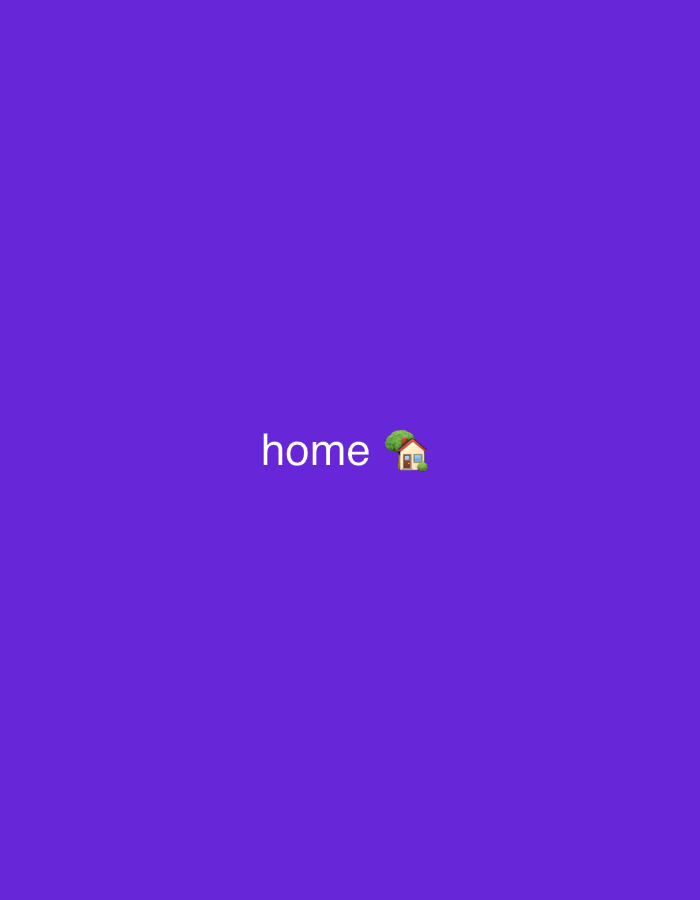 The image is a simple graphic with a solid purple background. In the center, the word "home" is written in white text, followed by a small emoji of a house with a tree next to it. The text and emoji are positioned horizontally in the middle of the image. There is no discernible location in the city of Rafin Par, Nigeria depicted in this image.
