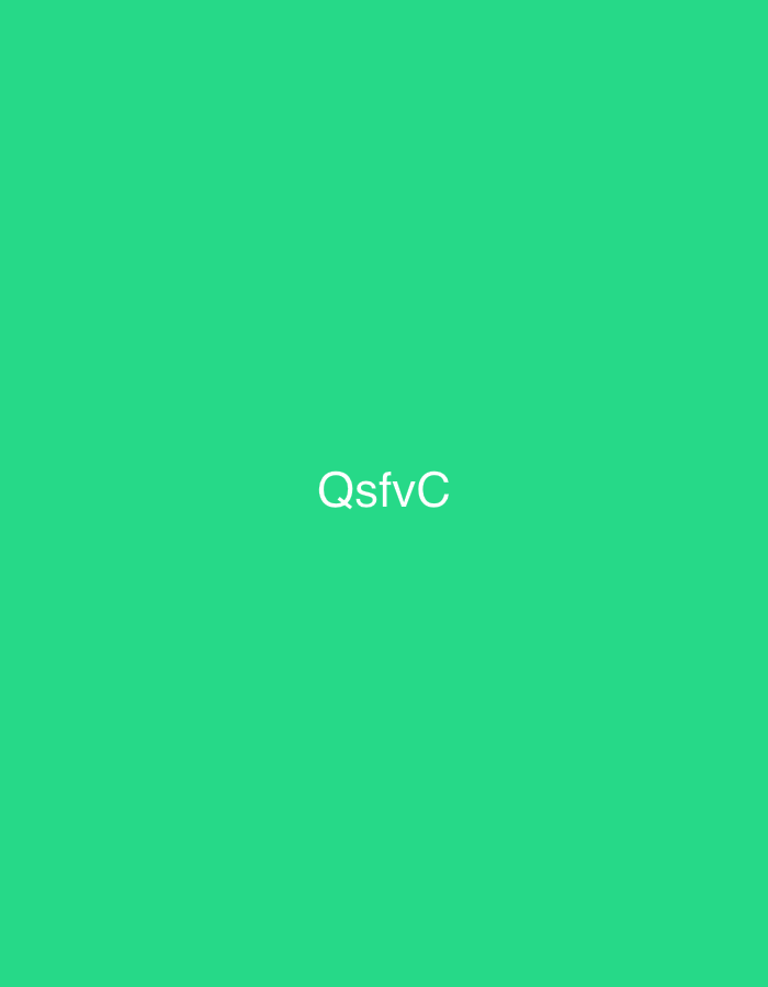 The image displays a solid, uniform green background. Centered horizontally and vertically on this background are five white alphanumeric characters: "QsfvC". The characters appear to be in a sans-serif typeface. There are no discernible people, subjects, objects, actions, interactions, or environmental elements depicted within the image. The image provides no visual information or contextual clues that would indicate a specific geographical location, including the city of Casablanca, Morocco, or any other location.