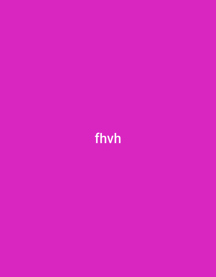 A digital graphic displays a solid magenta color field. The text "fhvh" is rendered in white, lowercase sans-serif characters, centrally aligned within the frame. No individuals, physical objects, actions, or environmental details are present. The image does not represent a physical location in the city of Unknown, Unknown.
