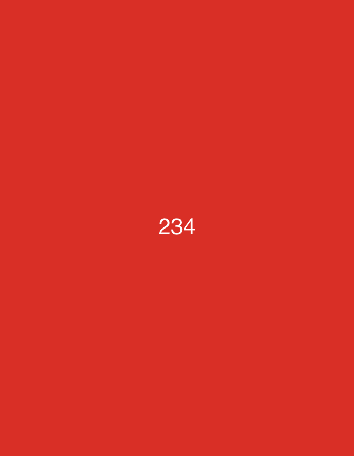 The image shows the number "234" in white text centered on a plain red background. There are no discernible features of the city of Đà Nẵng, Vietnam, in this image.