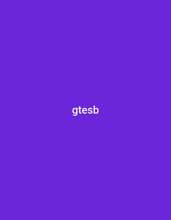 A white text that says "gtesb" is centrally located on a plain purple background. There is no indication of location in the city of Kason, Nigeria.