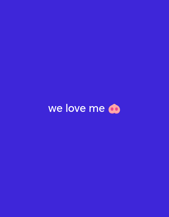 The image is a digital graphic with a solid royal blue background. In the center, white text reads "we love me" followed by a pink pig emoji. The image does not depict any specific location in the city of Chaikovsky, Russia, or any real-world scene. It is a stylized text-based graphic.