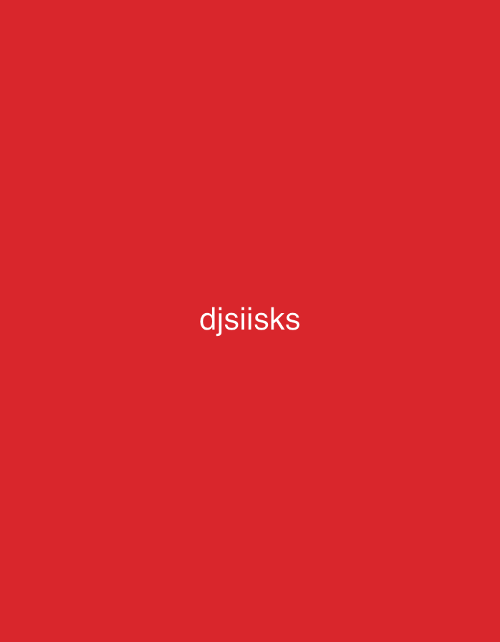A solid red background with the word "djsiisks" in white font is centered. The location is unknown as the image lacks any elements to determine its location in Yerevan, Armenia, or anywhere else. There are no people, subjects, objects, actions, interactions, or environmental details depicted other than the color red and the word "djsiisks."