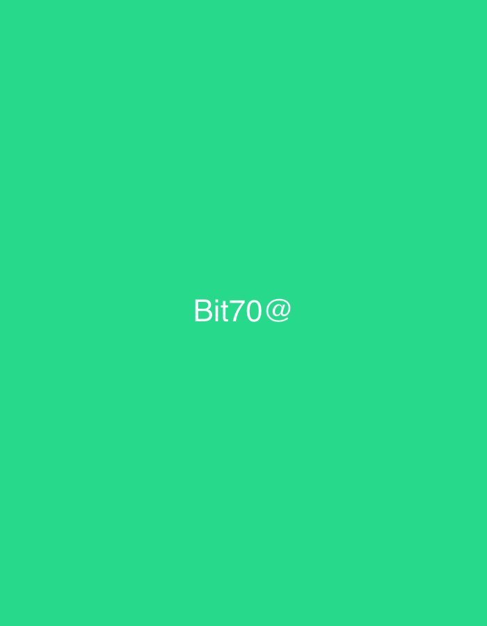 The image displays a solid green background. Centered both horizontally and vertically on this background is white sans-serif text that reads "Bit70@". No other visual subjects, objects, people, or actions are present. The image provides no contextual information regarding a physical environment or geographical location, including Casablanca, Morocco.