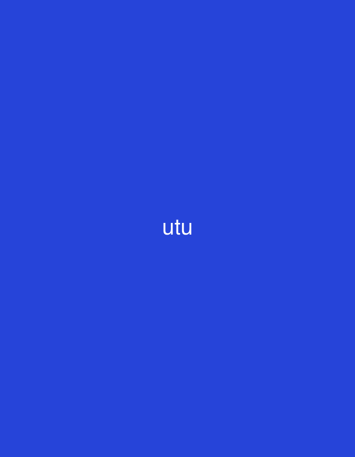 The media file displays a simple, minimalist image with a solid, vibrant royal blue background. Centered horizontally and vertically on this blue field is the word "utu," rendered in a light gray or white, sans-serif, lowercase font. There are no other objects, subjects, or detailed scenes depicted in the image. No people are visible, and no specific activity or event is taking place. The plain background offers no discernible cues regarding time of day, weather conditions, or specific geographic features. While the context provided places the location as Vagharshapat, Armenia, the image itself does not contain any visual elements to support this geographic identification. The entire focus of the image is the word "utu" set against a uniform blue canvas.