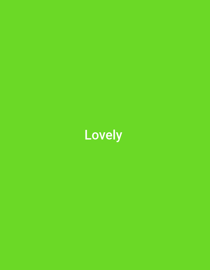 The image is a solid, vibrant green background with the word "Lovely" written in white text in the center. There are no people, objects, or discernible environmental features present, except for the text itself. The image does not depict any location in Anilelerin, Nigeria.