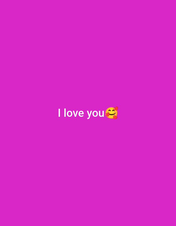 The image displays the text "I love you" in white lettering against a solid bright pink background. To the right of the text, there is a yellow emoji with rosy cheeks and two red hearts, conveying affection. The emoji appears to be blowing kisses. The background is a uniform color with no discernible features, suggesting a digital graphic or a studio setting. There are no people, objects, or environmental details from a city.