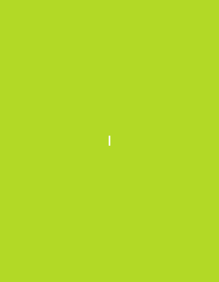 A single, thin, white vertical line is centrally located against a solid, bright green background. The line is not a part of any recognizable object or symbol and appears to be an isolated graphic element.