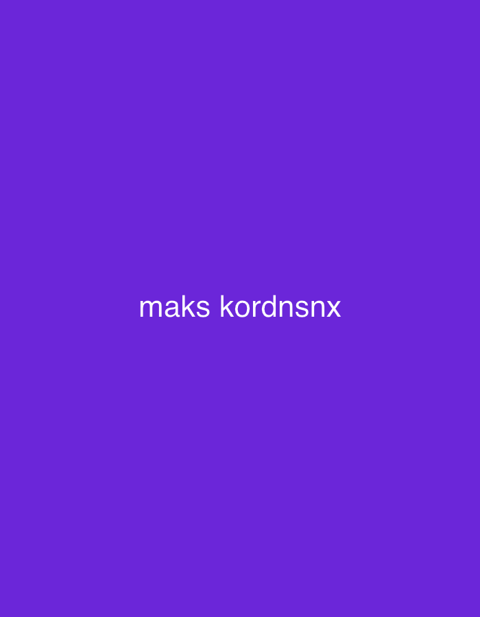 A solid purple background occupies the entire frame of the image. Centered on the background, in white text, are the words "maks kordnsnx". There is no discernible location in the city of Востец Снт, Russia, or any other identifiable elements within the image.