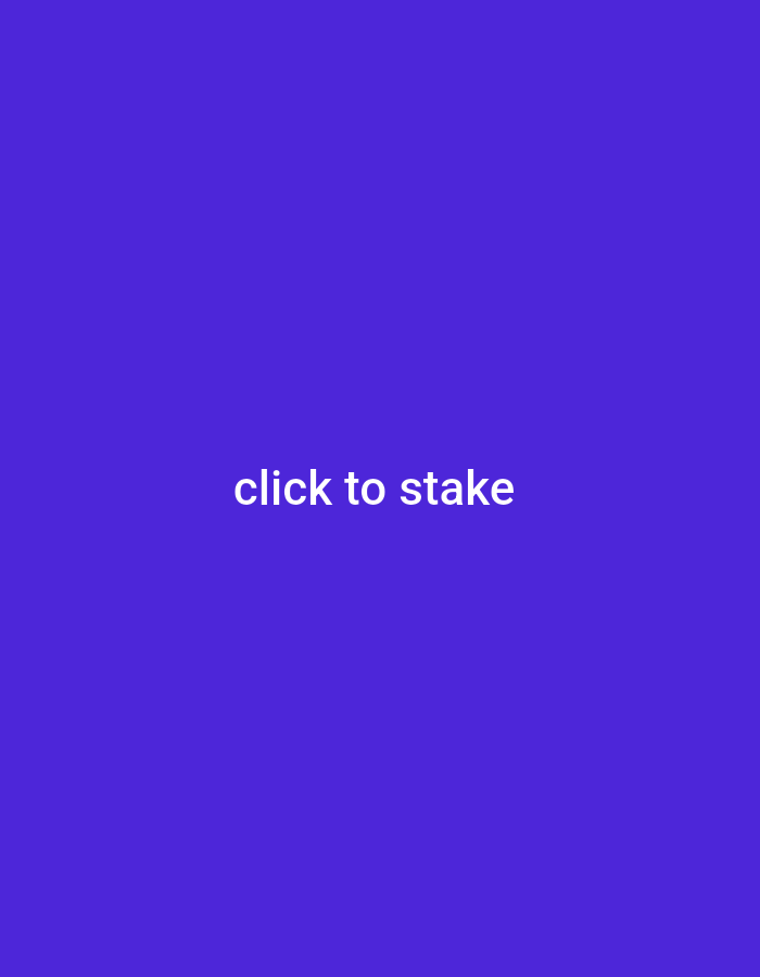 The image is a solid purple background with the white text "click to stake" in the center. No location information is present, and there are no people, subjects, objects, actions, or interactions to describe.