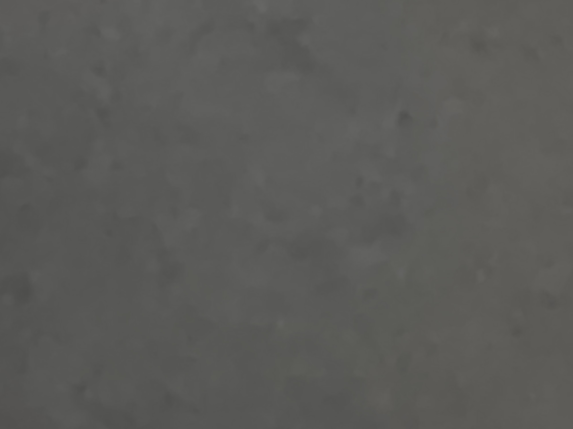 The image is a close-up, out-of-focus shot of a textured, gray surface. The texture appears somewhat mottled, with variations in shade and subtle raised or indented areas. There are no discernible subjects, objects, or scenes. The lighting is uniform, and no specific time of day or weather conditions can be determined. The image provides no location cues or indications of any activity or event. There is no visible text. The overall impression is that of a neutral, abstract background.