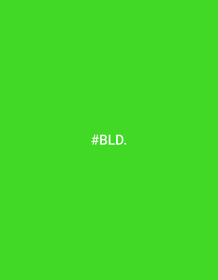 The image shows a green background with the text "#BLD." in white. There is no indication of the location being Moscow, Russia.