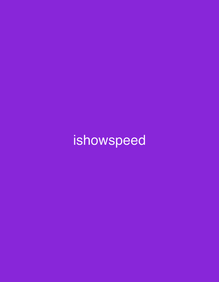 The image is a solid purple background with the text "ishowspeed" in white, centered horizontally and located in the lower half of the frame. There are no visible elements of the city of Burgas, Bulgaria.