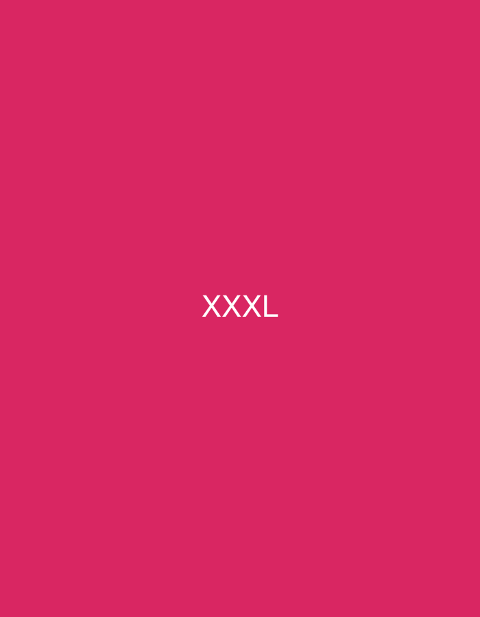 The image displays a flat, solid magenta background, specifically in the hex color #C21B66, covering the entire frame. Centered horizontally and vertically on this background are the four capital letters "XXXL" rendered in white, sans-serif typography. No other visual elements, figures, objects, or environmental details are present within the frame.