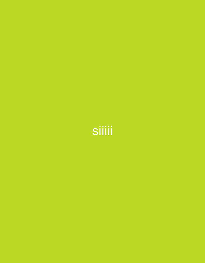 The image displays a solid, vibrant lime green background. Centered on this background is the text "siiiiii" in a light gray or white, sans-serif font. There are no other visible subjects, objects, or activities depicted in the media file. The scene is abstract, consisting solely of a color field with text overlay. No specific time of day, weather, or location cues are present within the image itself. The overall impression is minimalist and graphic.