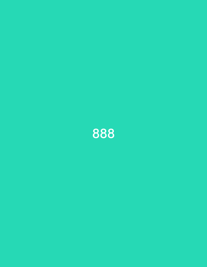 The image is a teal background with the number 888 centered.