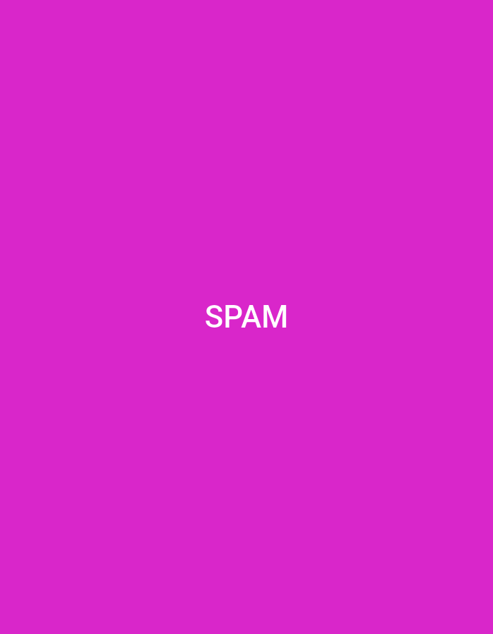 A plain, bright magenta background fills the image. In the center of the frame, the word "SPAM" is displayed in bold, white, sans-serif capital letters. There is no indication of the city of Yekaterinburg, Russia, or any other specific location, people, or objects in this image.