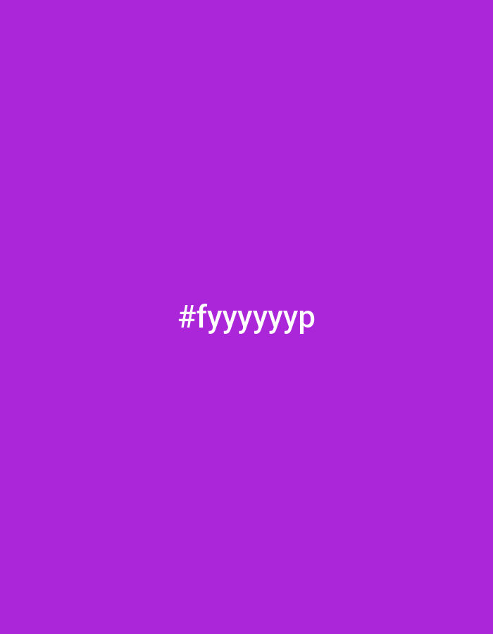 The image is a solid, vibrant purple background with the text "#fyyyyyp" centered in white. There is no discernible location in Homyel, Belarus, as the image contains no environmental or geographical features.