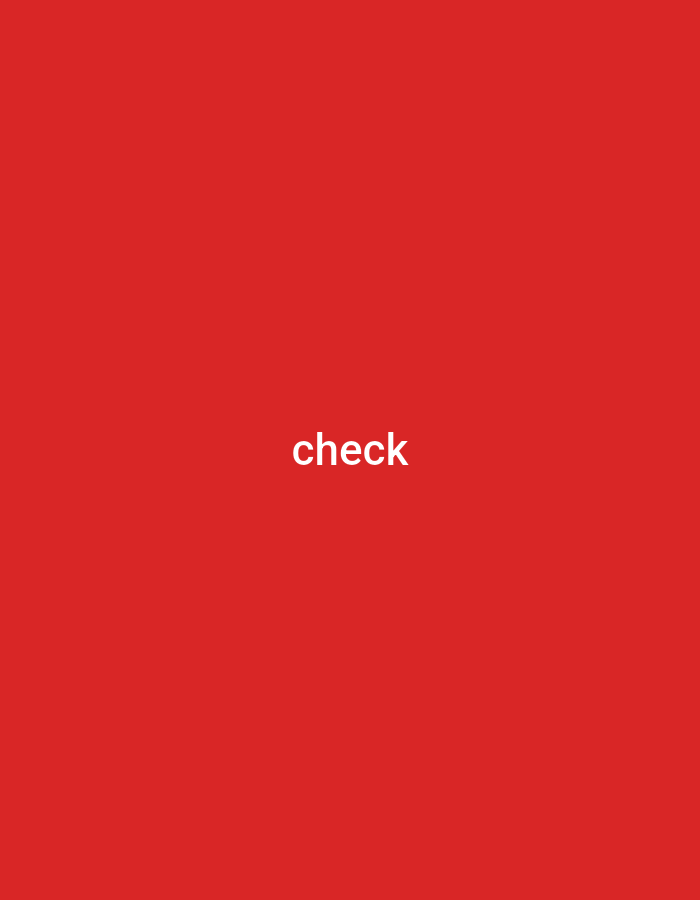 The image displays the word "check" in white, sans-serif font, centered on a solid red background. There are no people, objects, or environmental details present beyond the text and background color. The image is not location-specific.