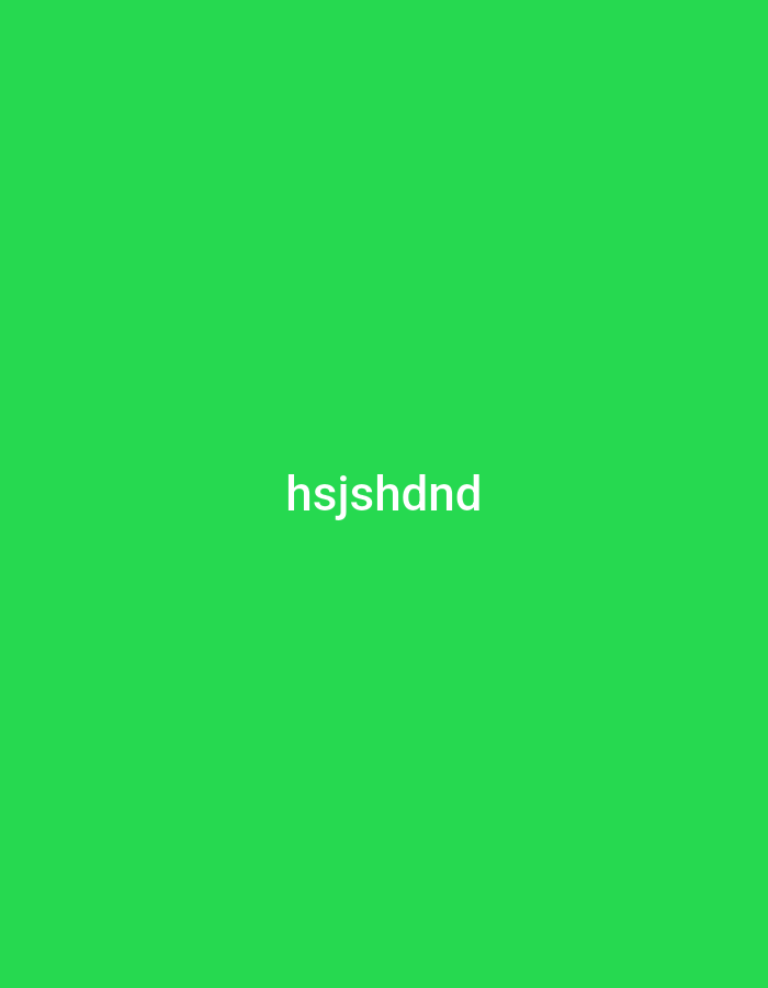 The image is a bright green background with white text that reads "hsjshdnd" centered horizontally and in the lower third vertically. There are no people, objects, actions, or interactions visible in the image. The location of Jalingo, Nigeria, is not discernible from the provided image.