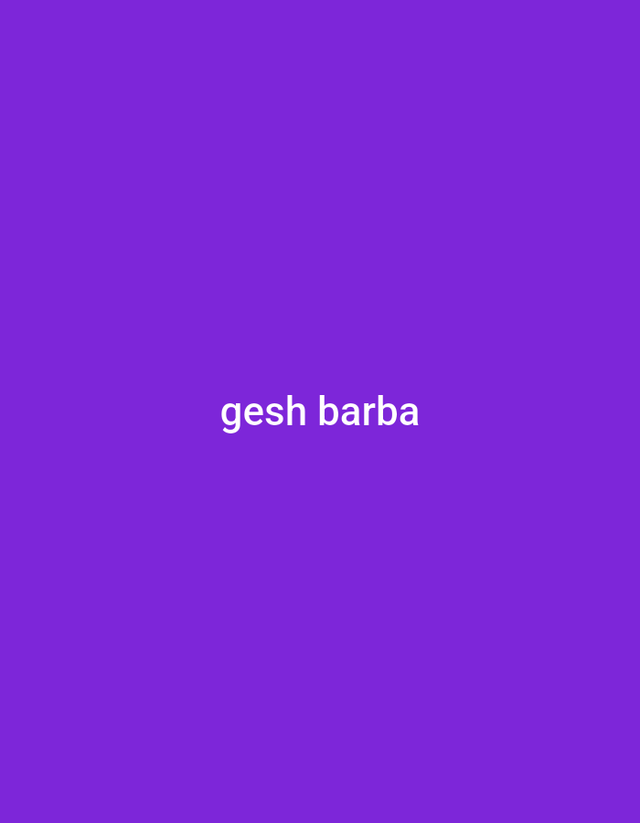 The image is a solid purple background with the text "gesh barba" in white, centered horizontally and vertically. The image provides no information about Yerevan or Armenia.