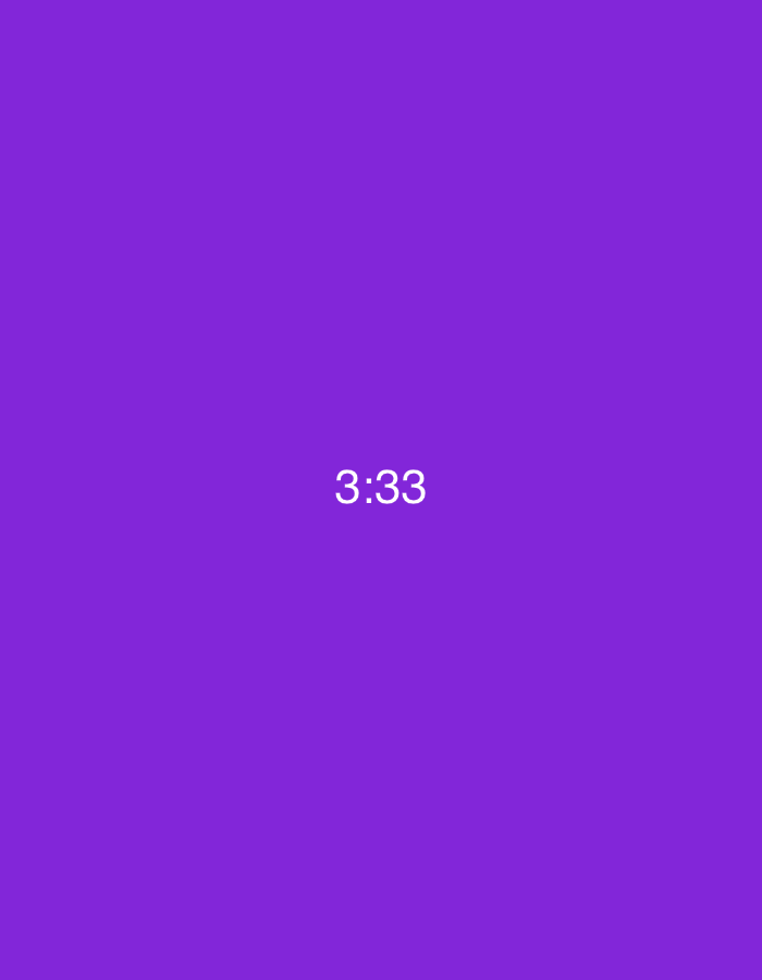 The image is a solid purple background with the white text "3:33" in the center. There are no other elements. There is no discernible information to place the image in Mexico City, Mexico.