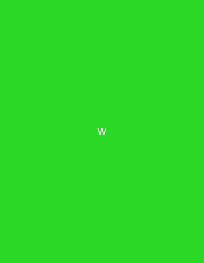 The image features a lime green background with the lowercase letter "w" centered. No information suggests this image relates to the city of Yerevan, Armenia.