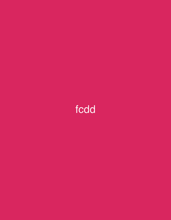 The image is a digital graphic featuring the text "fcdd" in white, sans-serif font, centered horizontally and vertically against a solid, vibrant pink background. There is no discernible location in Jalingo, Nigeria, or any contextual information beyond the text and background.