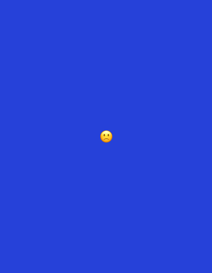 The image shows a sad emoji centered on a bright blue background. There are no identifiable features of Zaporizhzhia, Ukraine, or any specific environmental elements present. The emoji is the sole subject of the image.