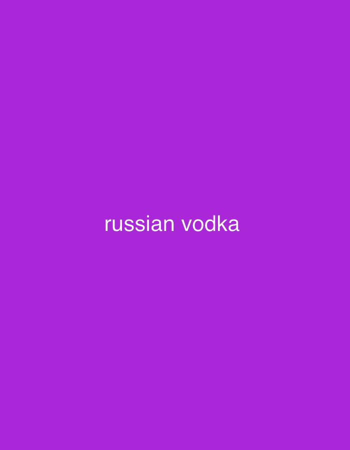 The image is a plain purple background with the words "russian vodka" centered in white text. There are no people, objects, or environmental details present, and the location of Востец Снт, Russia is not depicted in any way.