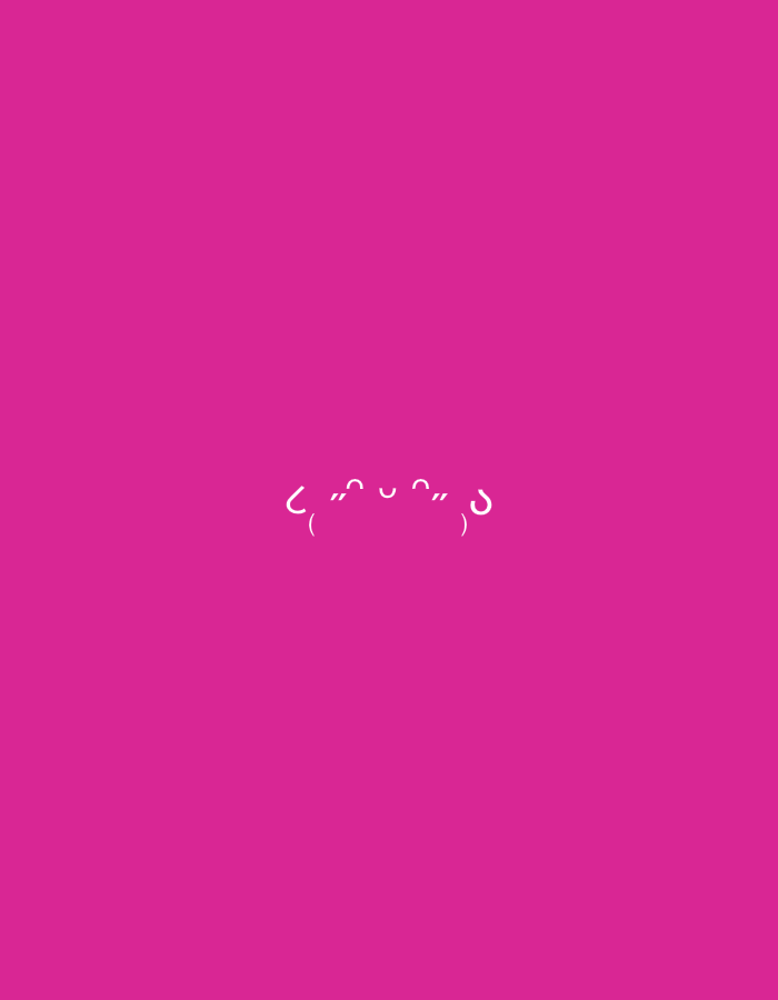 The image is a plain pink background with a stylized graphic of three crescent shapes and two "u" shapes arranged horizontally in the center of the frame. The graphic is white and resembles a smiling face. There are no people, objects, or environmental details present in the image. The graphic does not contain any recognizable landmarks or elements that would indicate a specific location in Yerevan, Armenia.