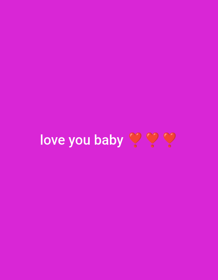 The image is a digitally created graphic with a solid fuchsia background. In the center of the image, the words "love you baby" are displayed in white, sans-serif text. To the right of the text are three small, red heart emojis. There is no indication of Gboko, Nigeria, or any real-world elements in this image.