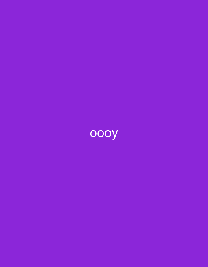 The image shows the word "oooy" written in white text centered on a solid purple background. There is no information about Nowa Sól, Poland, or any other contextual details present in the image.