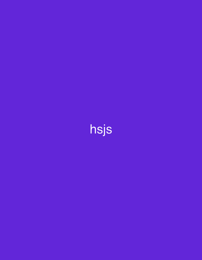 The image displays a solid purple background. Centrally placed on this background is the white text "hsjs" in a sans-serif typeface. There are no discernible people, specific subjects, other objects, or actions depicted in the image. The environment is abstract, consisting solely of the uniform purple field. The image provides no visual information to suggest a specific geographic location, including the city of Casablanca, Morocco.