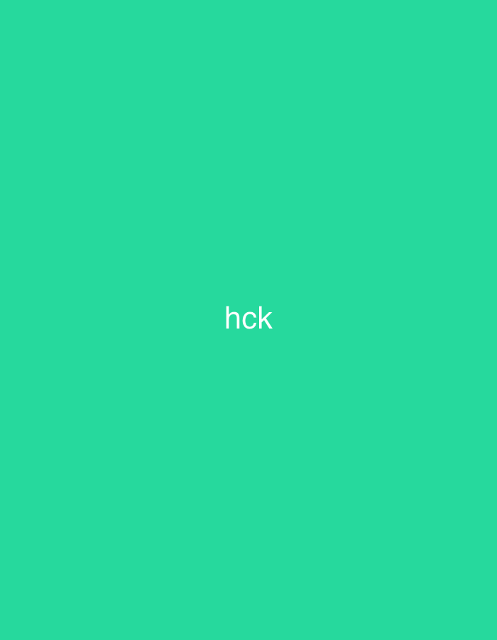 The image is a solid, vibrant teal background with the word "hck" written in white text in the center. There is no discernible location in Casablanca, Morocco, or any other environmental context depicted in the image.