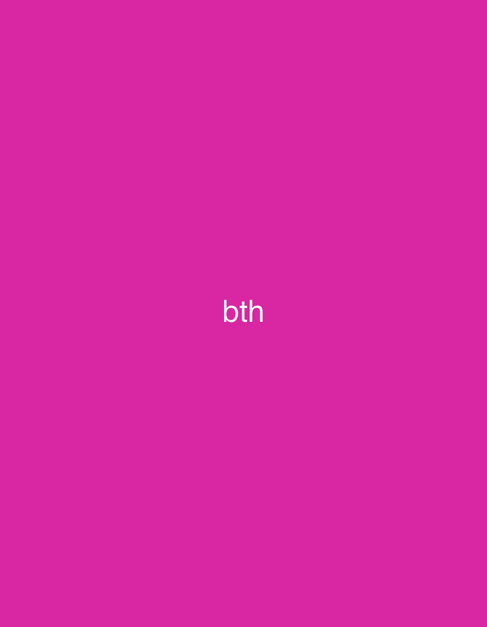 The image displays a solid, monochromatic magenta-pink background. Centrally positioned on this field, the text "bth" is rendered in white, lowercase sans-serif typography. No individuals, subjects, objects, actions, interactions, or environmental features are depicted within the visual content of the image. Despite the absence of specific geographic markers in the visual, this abstract graphic is described as being located within the city of Casablanca, Morocco.