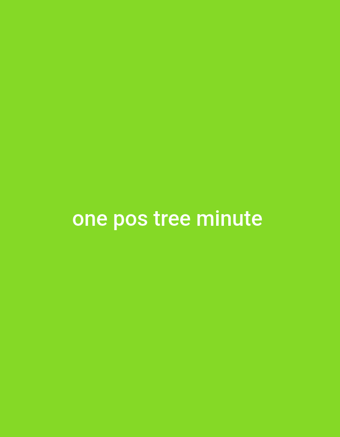 The image shows white text on a vibrant green background. The text reads "one pos tree minute". There are no other visible elements in the image, and no information is provided regarding its location in Lhokseumawe, Indonesia.
