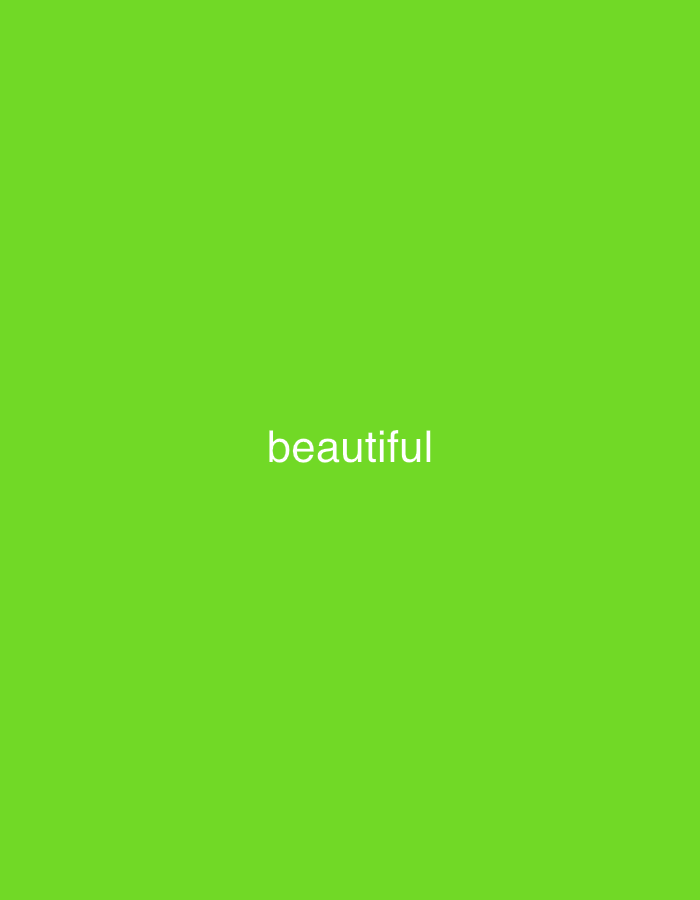 A white word "beautiful" is centered on a bright green background. There is no information about the location in Jalingo, Nigeria.