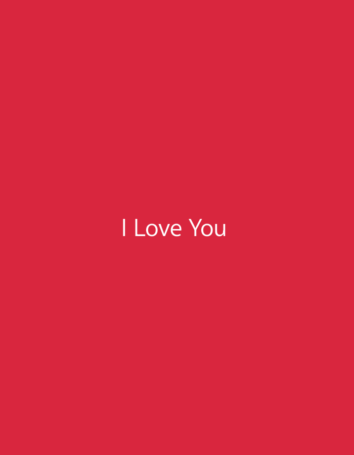 A red background is overlaid with white text that reads "I Love You" in the center. The image does not depict any specific location in South Jakarta, Indonesia.